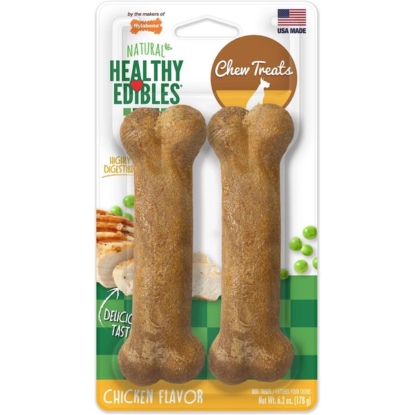 Nylabone Healthy Edibles Dino Dudes Chicken Flavored Dog Treats