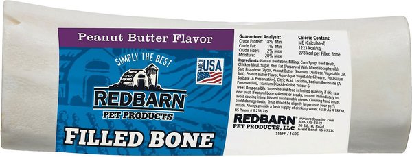 Redbarn Large Peanut Butter Filled Bones Dog Treats, 2 count slide 1 of 4