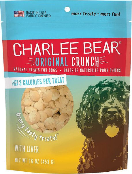 Charlee Bear Liver Flavor Dog Treats, 16-oz bag, bundle of 2 slide 1 of 9