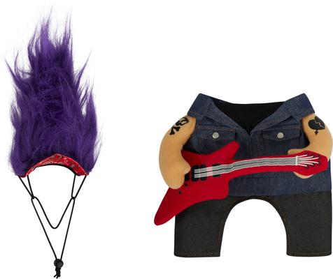 Show full view: Frisco Front Walking Punk Rocker Dog & Cat Costume, Medium slide 5 of 10