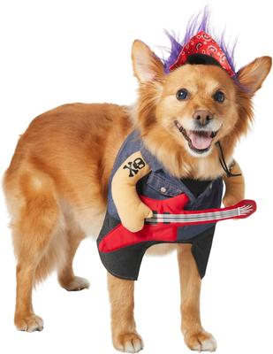 Show full view: Frisco Front Walking Punk Rocker Dog & Cat Costume, X-Large slide 4 of 10