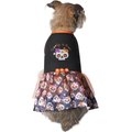 Frisco Sweet & Spooky Ruffle Skull Dog & Cat Dress, Large