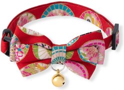 Necoichi Temari Bow Tie Breakaway Cat Collar, Red