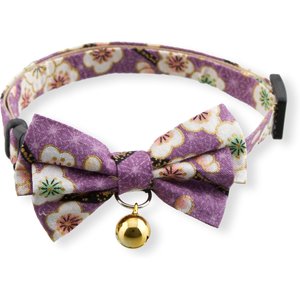 Necoichi Hanami Bow Tie Breakaway Cat Collar, Lavender