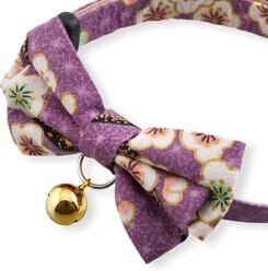 Necoichi Hanami Bow Tie Breakaway Cat Collar, Lavender slide 2 of 7