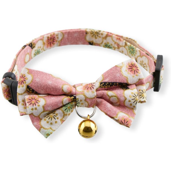 Necoichi Hanami Bow Tie Breakaway Cat Collar