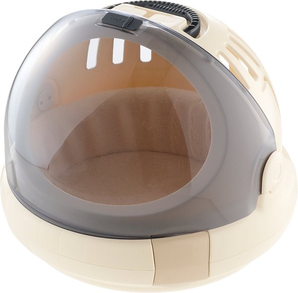 Richell Space Capsule Dog & Cat Carrier & Bed, Beige slide 1 of 9