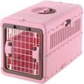 Richell Foldable Dog & Cat Carrier, Soft Pink & Brown, Small