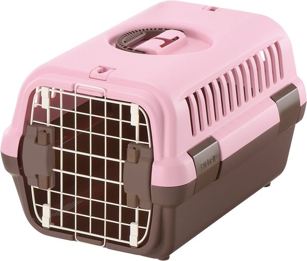 Discontinued - RICHELL Traveler Dog & Cat Carrier, Soft Pink & Brown ...