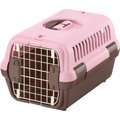 Richell Traveler Dog & Cat Carrier, Soft Pink & Brown, Small