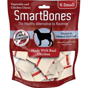 SmartBones Small Chicken Chew Bones Dog Treats, 6 pack, bundle of 2