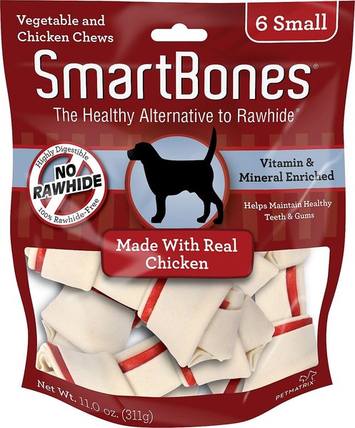 SmartBones Small Chicken Chew Bones Dog Treats, 6 pack, bundle of 6 slide 1 of 6