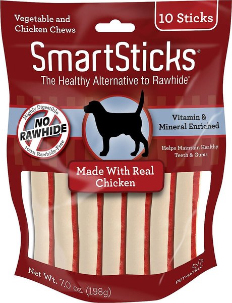 SmartBones SmartSticks Chicken Chews Dog Treats, 10 count, bundle of 2 slide 1 of 4