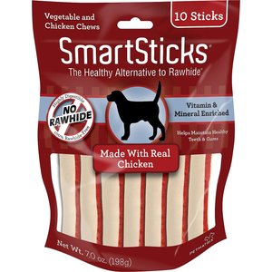 SmartBones SmartSticks Chicken Chews Dog Treats, 10 count, bundle of 2