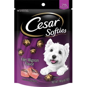Cesar Softies Filet Mignon Dog Treats, 6.7-oz bag, bundle of 2