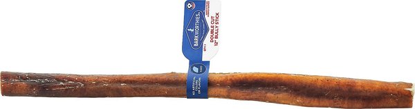Barkworthies Odor-Free American Double Cut 12" Bully Sticks Dog Treats, 2 count slide 1 of 8