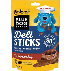 Blue Dog Bakery Premium Beef Deli Sticks Dog Treats, 7.8-oz bag, bundle of 2