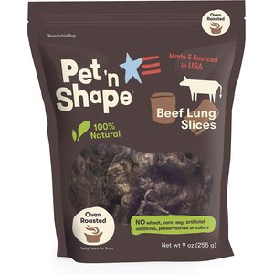 Pet 'n Shape Beef Lung Slices Dog Treats, 9-oz bag, 2 pack