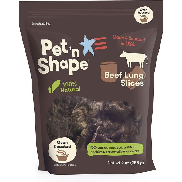 Pet 'n Shape Beef Lung Slices Dog Treats, 9-oz bag