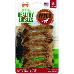 Nylabone Natural Healthy Edibles Wild with Real Bison Small Dog Treats, 16 count