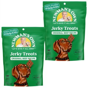 Newman's Own Beef Jerky Original Recipe Dog Treats, 5-oz bag, bundle of 2