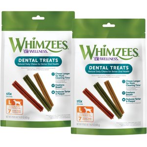 WHIMZEES Stix Grain-Free Dental Dog Treats, Large, 14 count