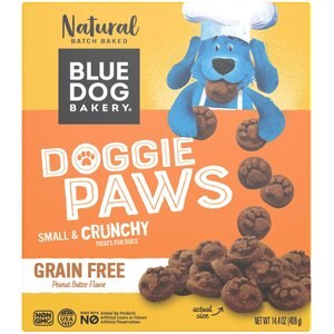 Blue Dog Bakery Grain-Free Paws Peanut Butter & Molasses Flavor Dog Treats, 16-oz box, bundle of 2