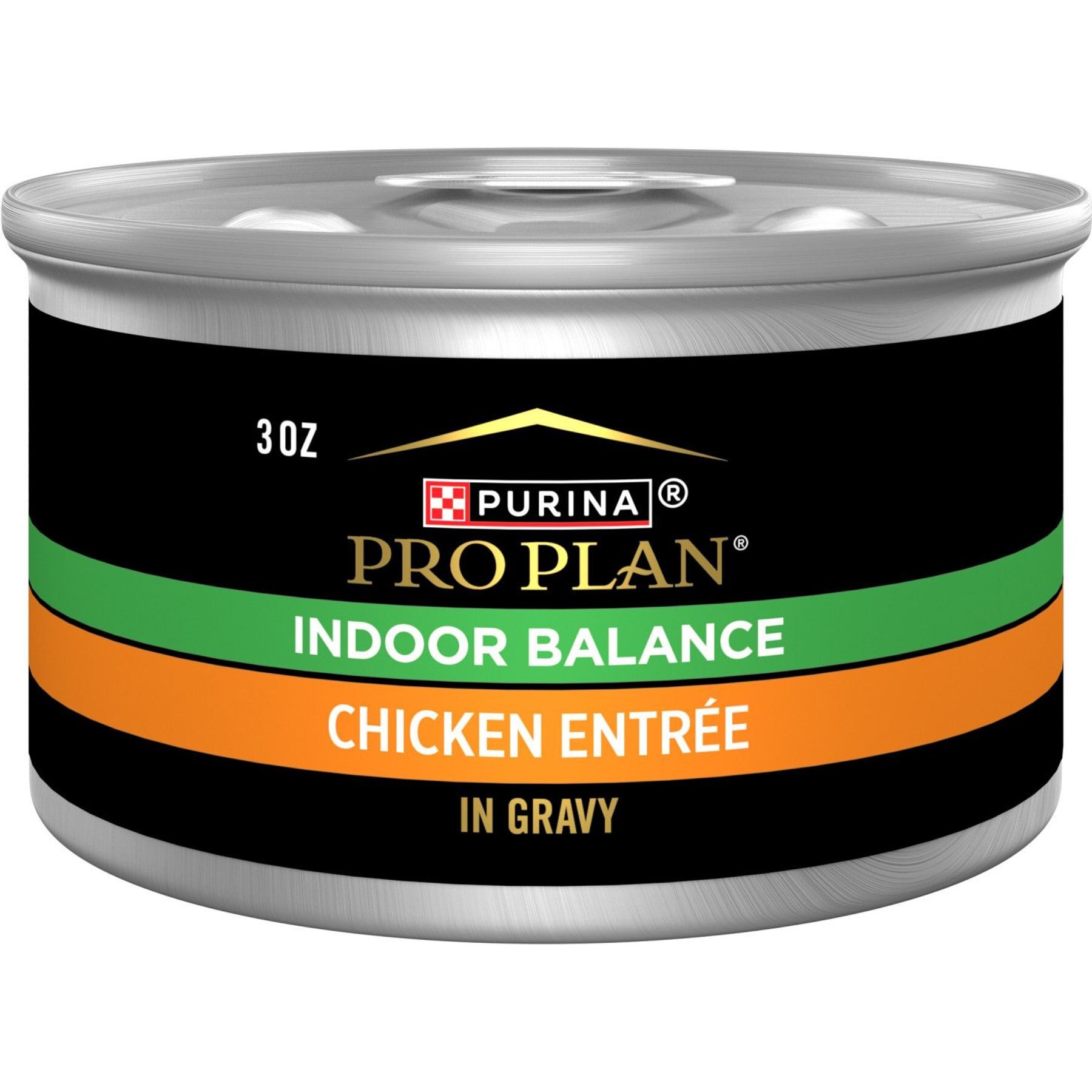 Purina Pro Plan Hairball Control Indoor Grilled Chicken Entree in Gravy Wet Cat Food, 3-oz can, case of 24