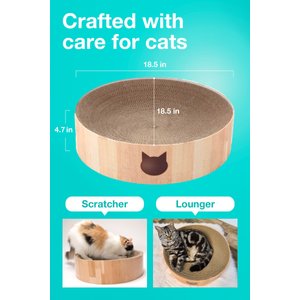 Necoichi Cozy Cat Scratcher Bowl Toy, Oak, X-Large