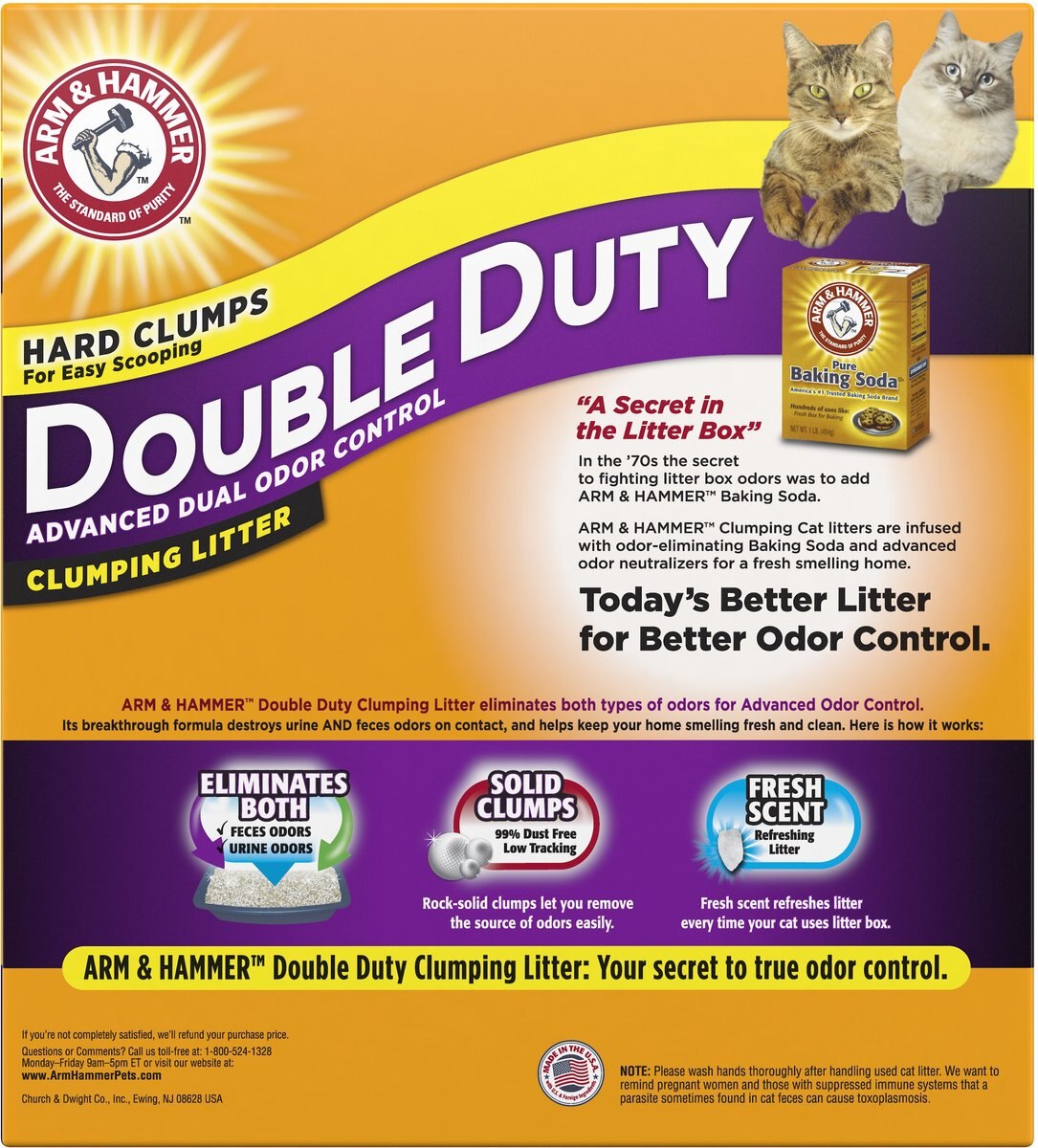ARM & HAMMER LITTER Double Duty Scented Clumping Clay Cat Litter, 29lb