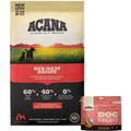 ACANA Red Meat Recipe Dry Food + Singles Beef & Pumpkin Formula Freeze-Dried Dog Treats