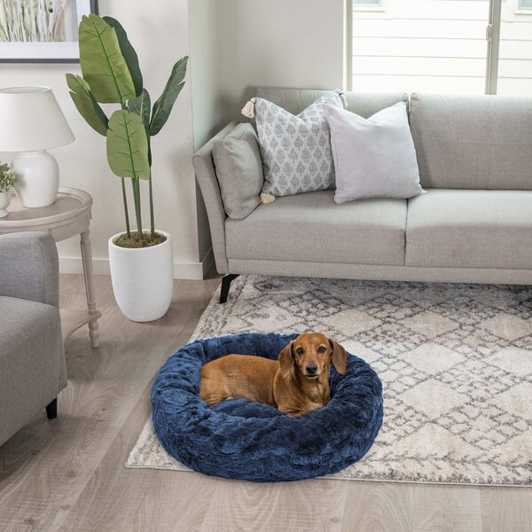 BEST FRIENDS BY SHERI Calming Lux Fur Donut Cuddler Bolster Cat & Dog
