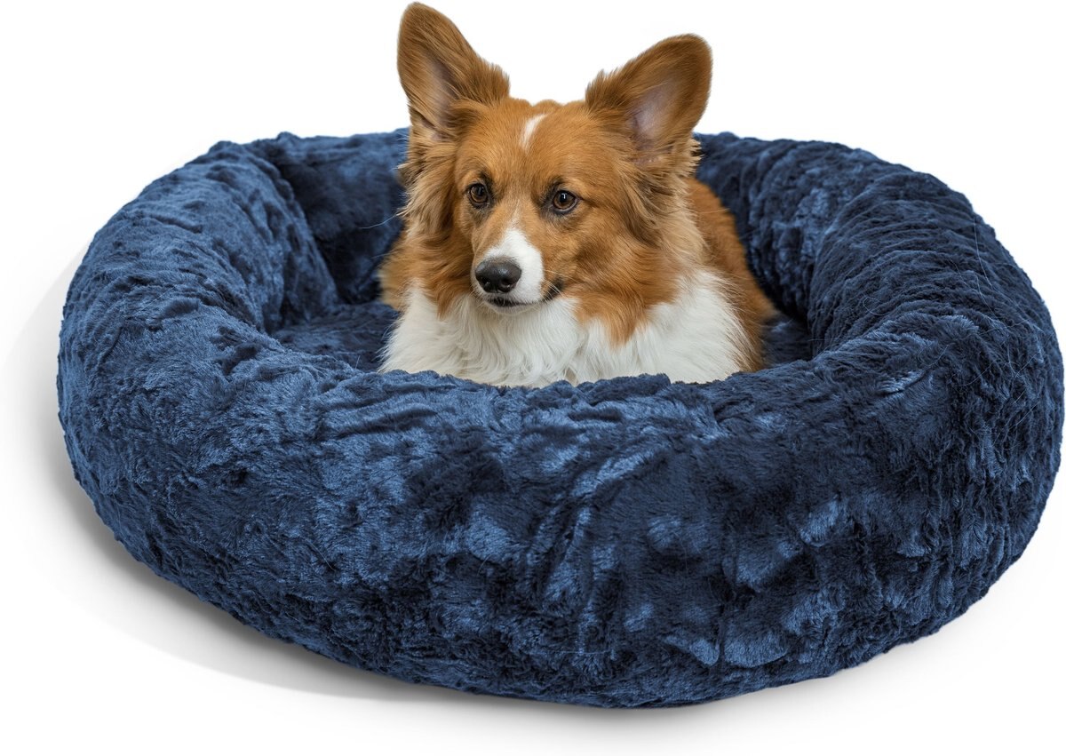 BEST FRIENDS BY SHERI Calming Lux Fur Donut Cuddler Bolster Cat & Dog