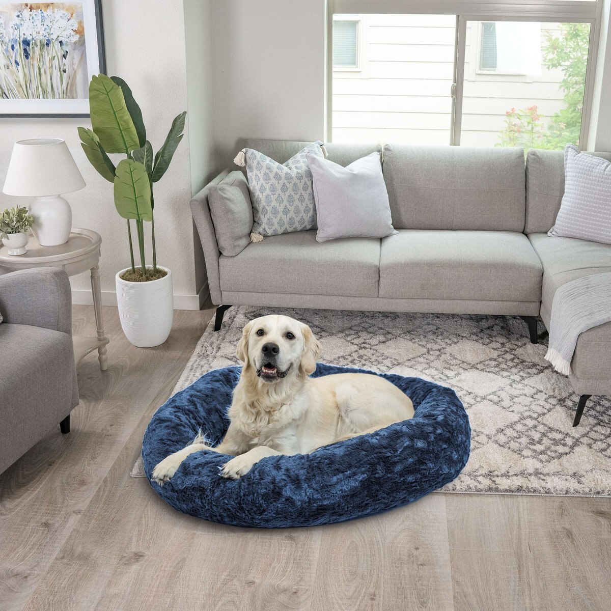 BEST FRIENDS BY SHERI Calming Lux Fur Donut Cuddler Bolster Cat & Dog