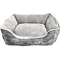 Cosmo Furbabies Velvet Step In Dog Bed, Gray, 20-in