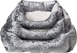 Cosmo Furbabies Velvet Step In Dog Bed, Gray, 20-in slide 2 of 4