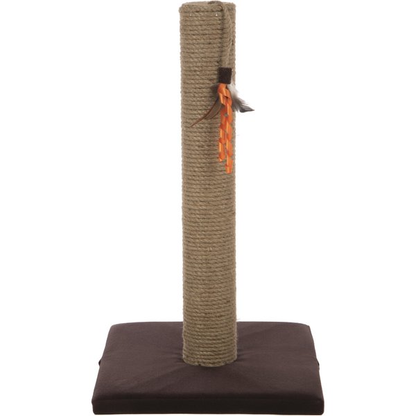 SMARTYKAT Simply Scratch Jute Cat Scratch Post with Feather Cat Toy