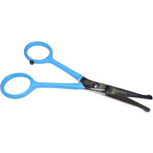 Scaredy Cut Tiny Trim Ball-Tipped Dog, Cat & Small Pet Grooming Scissor, 4.5-in, Blue