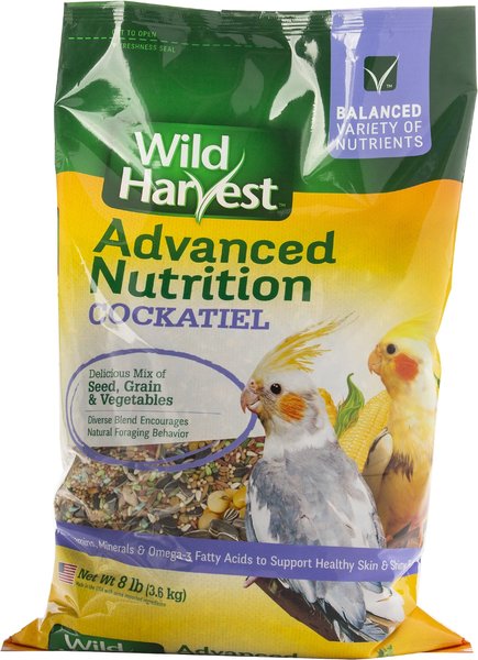Wild Harvest Advanced Nutrition Seed, Grain & Vegetable Mix Cockatiel Food, 8-lb bag slide 1 of 8