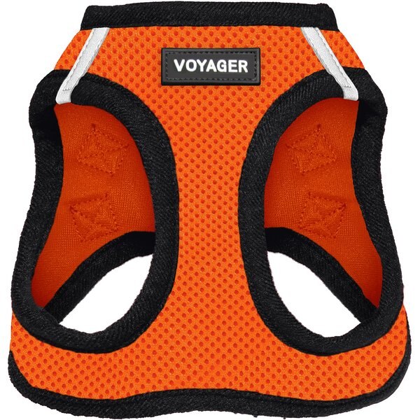 BEST PET SUPPLIES Voyager Stepin Air Dog Harness, Orange Base, Large