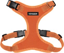 Best Pet Supplies Voyager Step-in Lock Dog Harness, Orange with Matching Trim, Medium
