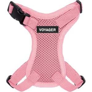 Best Pet Supplies Voyager Step-in Lock Dog Harness, Pink with Matching Trim, XX-Small