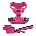 Best Pet Supplies Voyager Dual Attachment Outdoor Dog Harness & Leash Bundle, Fuchsia, Small