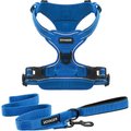 Best Pet Supplies Voyager Dual Attachment Outdoor Dog Harness & Leash Bundle, Royal Blue, Small