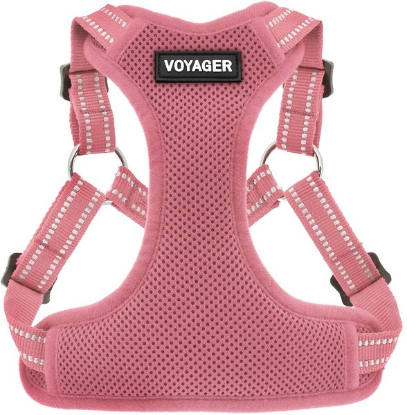Best Pet Supplies Voyager Fully Adjustable Step-in Mesh Dog Harness, Pink, Large slide 1 of 4