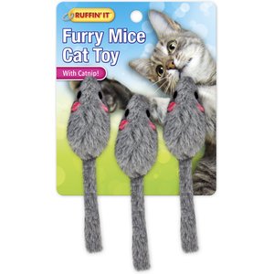 RUFFIN' IT Fur Mice Cat Toy, 3 count