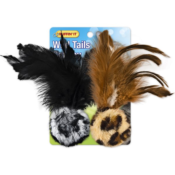 SMARTYKAT Flutter Balls Feathery Cat Toy - Chewy.com