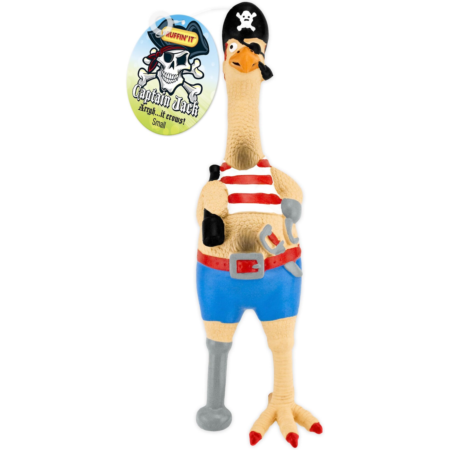 Ruffin' It Dog Toy, Captain Jack, Small