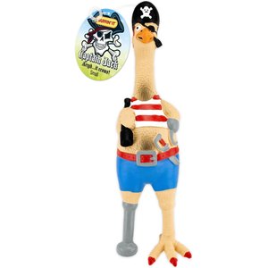 RUFFIN' IT Captain Jack Rubber Chicken Dog Toy