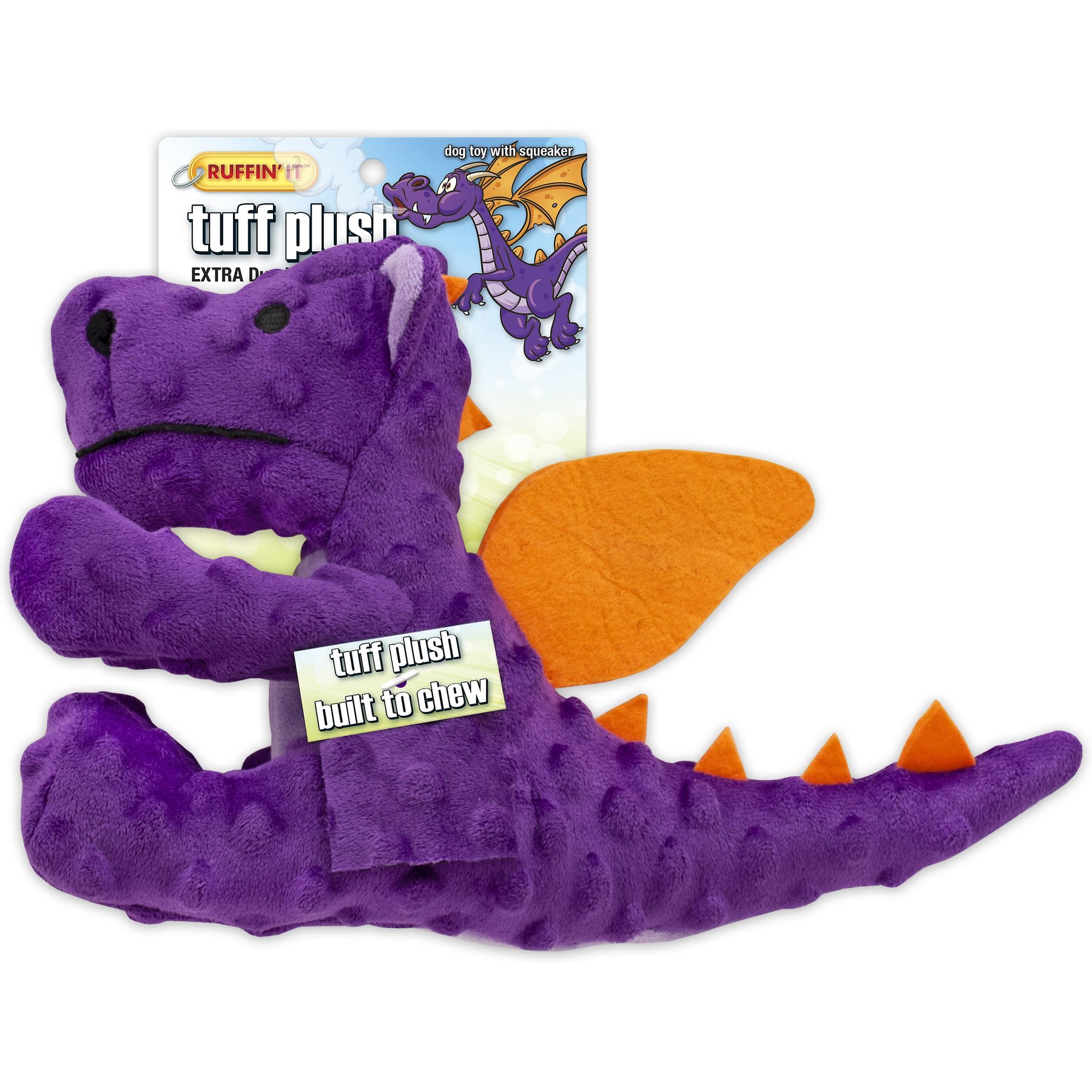 RUFFIN' IT Tuff Dragon Plush Dog Toy